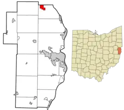 Location of Irondale in Jefferson County and in the state of Ohio