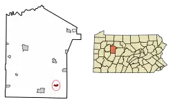 Location of Big Run in Jefferson County, Pennsylvania