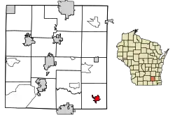 Location of Palmyra in Jefferson County, Wisconsin.