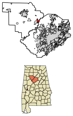 Location of Sumiton in Jefferson County and Walker County, Alabama.