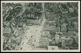 Aerial photo of Ban Jelačić Square in Zagreb, seen from the west (1933)