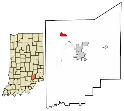 Location of Scipio in Jennings County, Indiana