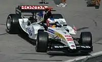 Jenson Button driving the BAR 007 with "555 World Racing" livery at the 2005 Chinese Grand Prix.