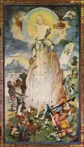 The Resurrection of Christ, first opening, right, outside (panel A re b)