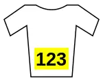 Jersey with yellow numbers