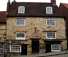 Frontage of Jews' Court, Lincoln, where the community holds services