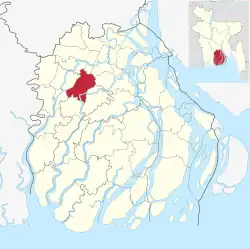 Location of Jhalokathi Sadar