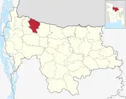 Location of Jhenaigati