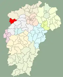 Location in Jiangxi