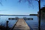 Boat dock at cabins 3 & 4.