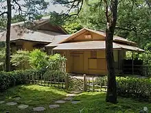 A teahouse and roji, or tea garden, at Ise Jingu