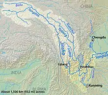 Yalong 雅砻江 and Jinsha 金沙江 watersheds