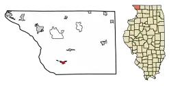 Location of Hanover in Jo Daviess County, Illinois.