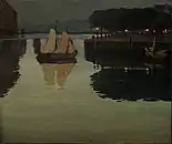 Johan Rohde: Quiet Evening in the Harbor at Hoorn, 1893. The Hirschsprung Collection, Copenhagen