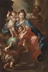 Holy Family with John and Angels (1728)