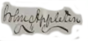 Signature of John Appleton