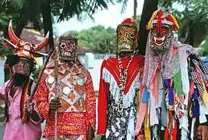 "John Canoe Festival celebrants, Kingston, Jamaica, Christmas 1975 (digitized from Kodachrome original)"