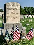 Memorial gravestone side with his birth name, Jean Jacques Michelet