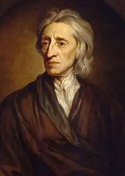 Image 27John Locke was the first to develop a liberal philosophy, including the right to private property and the consent of the governed. (from Liberalism)