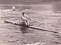 On the way to winning Scullers Head of the River Race in 1959
