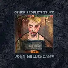 A painting of a boy's face by Mellencamp