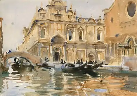 John Singer Sargent, Rio dei Mendicanti, Venice (c. 1909)