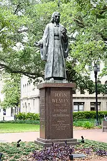 Statue of John Wesley in Reynolds Square