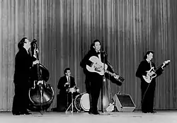 Johnny Cash and the Tennessee Three in 1961.