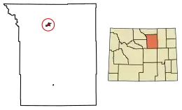 Location of Buffalo in Johnson County, Wyoming