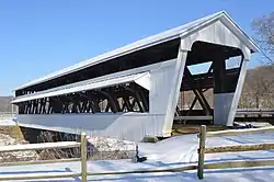 One of the township's preserved covered bridges