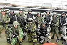 Joint Indian & Russian boarding team during Exercise INDRA 2014