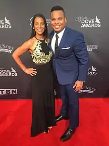 Joivan with his wife Lucianne at the GMA's 2017 Dove Awards in Nashville,TN.