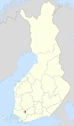 Location of Jokioinen in Finland