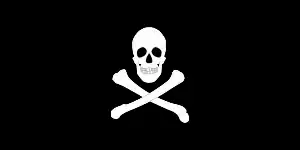 A typical Jolly Roger ensign