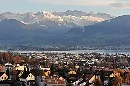 Jona in November 2010, view on Obersee and Glärnisch