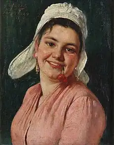 A Girl with Cherries (1879)