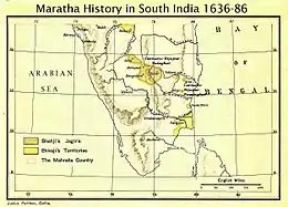 Map 4: Bijapur-Maratha provinces in South India
