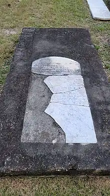 The grave of Noriega in St. Michael's Cemetery