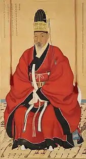 Portrait of Chae Jegong in Geumgwanjobok” painted by Yi Myeong-gi in 1792.