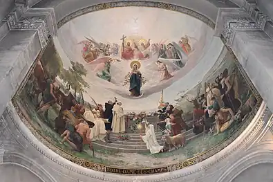 "Life of the Virgin" by Joseph Aubert  over the choir)