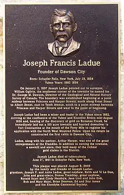 Joseph Ladue plaque