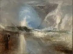 Joseph Mallord William Turner, Rockets and Blue Lights (Close at Hand) to Warn Steamboats of Shoal Water, 1840, oil on canvas