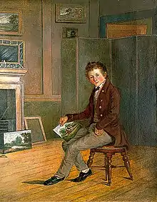 painting of the artist as a boy