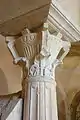 Capital in the crypt of Notre-Dame de Jouarre