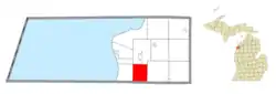Location within Benzie County