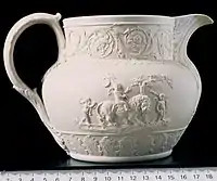 Small jug, only glazed inside, c. 1790