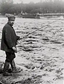 Fishing at Huopanankoski in Viitasaari, Central Finland