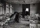 Interior view of the destroyed Catholic Hospital of the Transfiguration in Praga district of Warsaw, September 1939