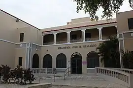 NRHP-listed Juncos Public Library, formerly the José Miguel Gallardo School.