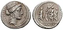 Head of Libertas, and on the reverse a consul flanked by two lictors on a denarius